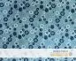 Preview: Baumwollstoff Jeansblau mit kleinen Blumen Print