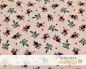 Preview: Baumwollstoff Lachs mit roten Blumen Print