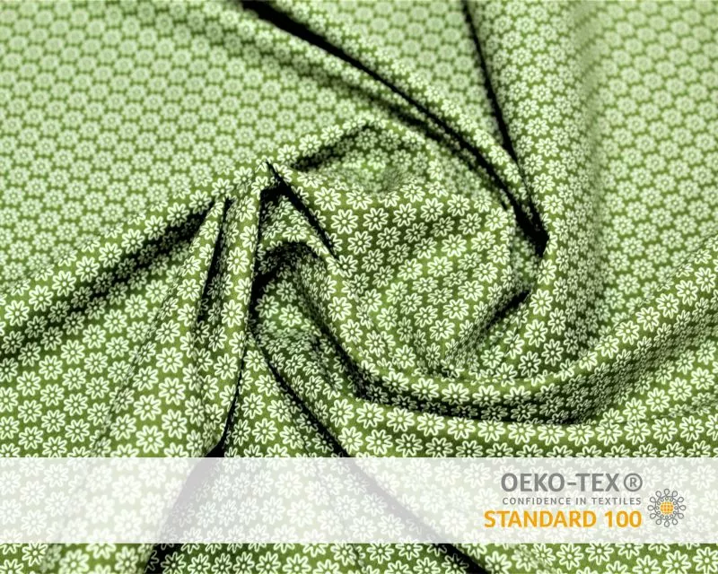 Baumwollstoff Grün mit kleinen Sterne Print Baumwollstoff Grün mit kleinen Sterne Print