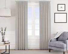 Dimout-Vorhang grau-weiß uni