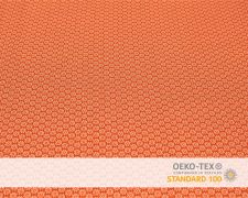 Baumwollstoff Orange mit kleinen Sterne Print