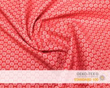 Baumwollstoff Rot mit kleinen Sterne Print